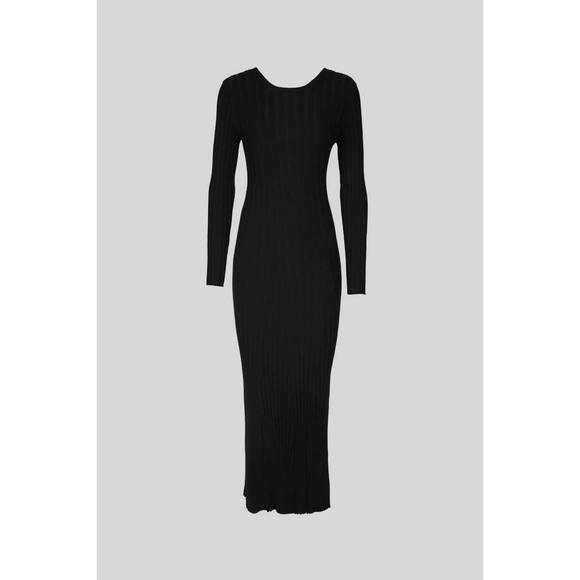NEW IN THE MOOD FOR LOVE bonnaudet tricot dress in black - Picture 2 of 5